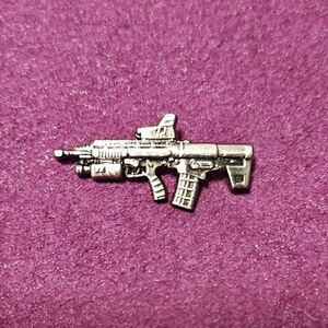 Silver Gun-Shaped Men's Accessory